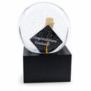 Graduation Hat & Diploma Glass Water Snow Globe