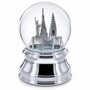 New York City Skyline with Silver Base Water Snow Globe