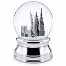 New York City Skyline with Silver Base Water Snow Globe