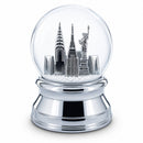 New York City Skyline with Silver Base Water Snow Globe