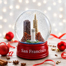 San Francisco Skyline with Iconic Landmarks Glass Water Snow Globe