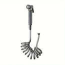Gunmetal gray copper bidet parts set for bathroom dual nozzle control