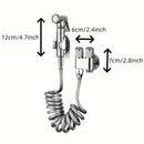Gunmetal gray copper bidet parts set for bathroom dual nozzle control