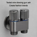 Gunmetal gray copper bidet parts set for bathroom dual nozzle control