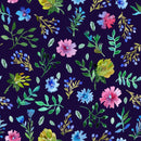 Modish Dark Wallpaper with Wildflowers Vogue