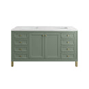 James Martin Chicago 60" Double Bathroom Vanity, Smokey Celadon
