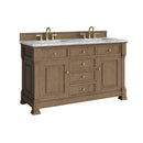 James Martin Brookfield 60" Double Bathroom Vanity, Pecan