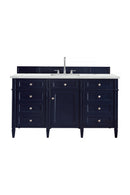 James Martin Brittany 60" Single Bathroom Vanity, Victory Blue