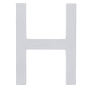 Arial Font White Painted MDF Wood Letter H (6 Inches)