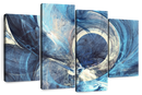 Ocean Line Swirls Abstract Wall Art