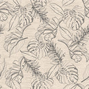 Beige Wallpaper with Leaves