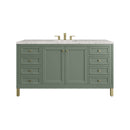 James Martin Chicago 60" Single Bathroom Vanity, Smokey Celadon