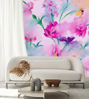 Elegant Brightly Pink Floral Wallpaper Vogue