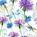 Elegant White Wallpaper with Flowers Fashionable