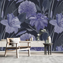 Fashionable Dark Floral Contemporary Wallpaper