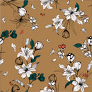 Stylish Brown Floral Wallpaper Chic
