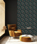 Elegant Dark Wallpaper with Little Flowers Smart