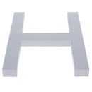 Arial Font White Painted MDF Wood Letter H (6 Inches)