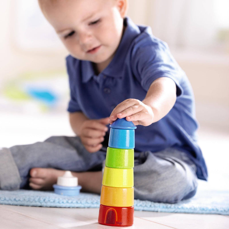 Lighthouse Wooden Rainbow Stacker