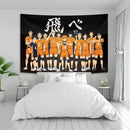 Haikyuu anime poster tapestry blue wall hanging bedroom decor