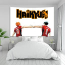 Haikyuu anime poster tapestry blue wall hanging bedroom decor