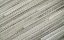 Hairon Leather Stripe Design Handmade Gray and Silver Area Rug, Hand Stitched Genuine Leather Rug