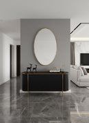 Brass Oval Wall Mirror - Handmade Gold Brass Frame Mirror