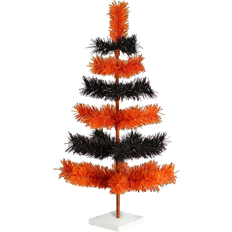 Halloween Layered Tinsel Christmas Tree