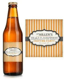 Halloween Pin Stripe Beer Label