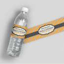 Halloween Pin Stripe Water Bottle Labels
