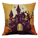Halloween pumpkin ghost bat linen pillow cover living room decor