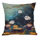 Halloween pumpkin ghost bat linen pillow cover living room decor
