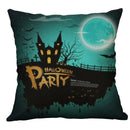 Halloween pumpkin ghost bat linen pillow cover living room decor