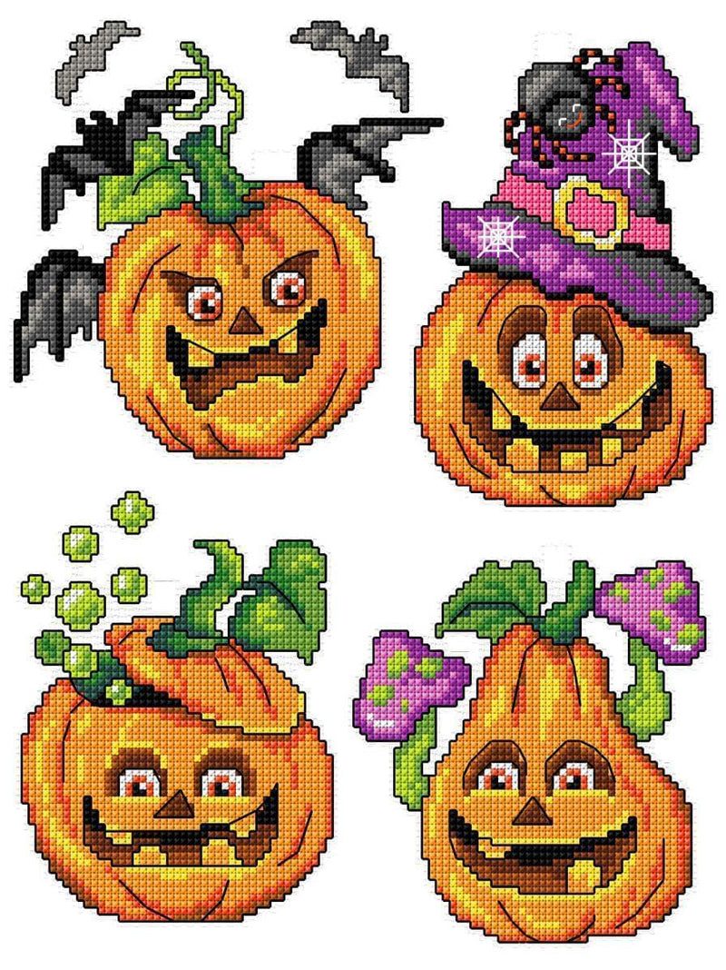 "Halloween Pumpkins" 126CS Counted Cross-Stitch Kit