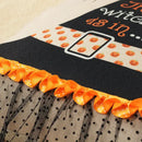 Halloween wizard hat spider embroidered pillow cover living room decor
