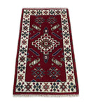 Hallway 2x4 Red and Ivory Wool Hand Knotted traditional Persian Vintage Antique Southwestern Kazak | TRDCP29324