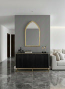 Handmade Engraved Mirror - Brass Arch Mirror