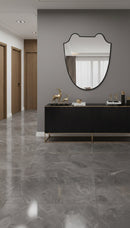 Black Brass Italian Shield Wall Mirror