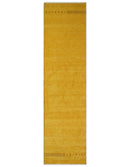 Runner Solid Gold Wool Hand Woven Modern Southwestern Tribal Lori Gabbeh Rug