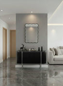 Black Squiggly Mirror - Rectangular Wavy Mirror