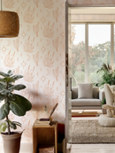 Desert Sky Wallpaper, small pattern, white and clay
