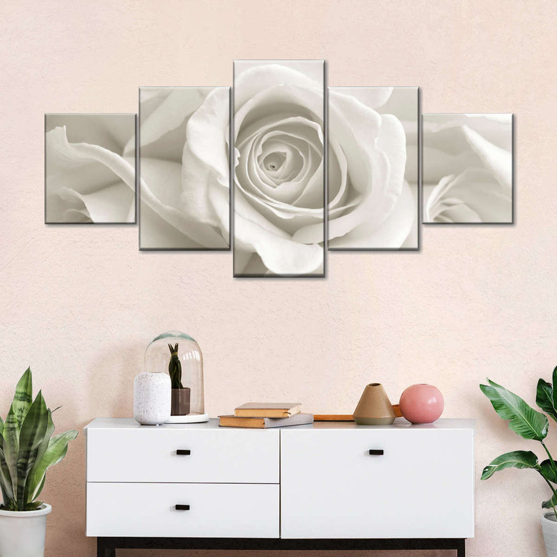 Pure White Roses Wall Art