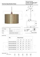 Hammered Brass Cylinder Pendant Light, Unlacquered Brass Pendant Light