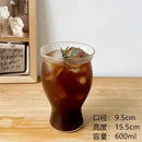 Hammered clear glass cafe coffee cup kitchen tumbler