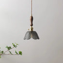 Hammered gray glass led pendant lamps for living room lighting