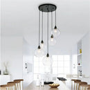 Hand blown clear glass globe lampshade for living room lighting