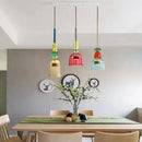 Hand-blown colorful candy glass chandelier pendant light dining room