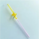 Hand blown colorful twisted glass straws kitchen drinkware set