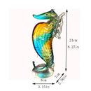 Hand blown glass seahorse figurine living room decor
