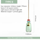 Hand blown textured colorful glass pendant lights kitchen accent